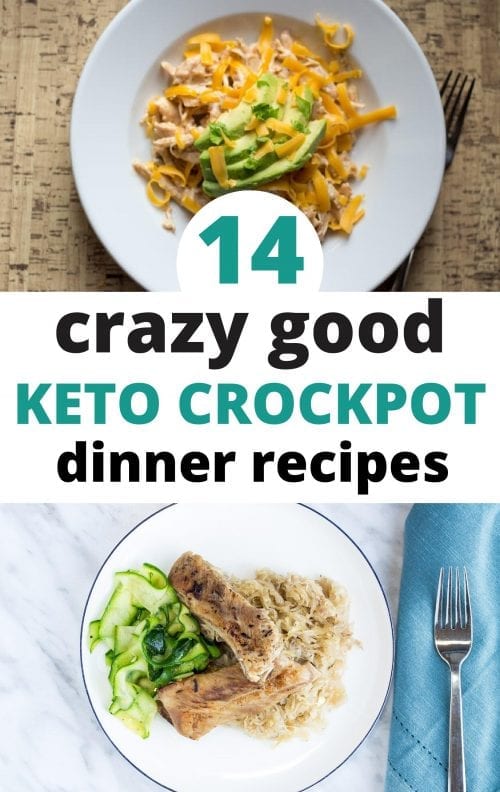 14 Keto Winter recipes that can be easily make in a crockpot or slow cooker. These keto crockpot meals are the perfect low carb comfort foods on cold winter nights. Try some delicious keto crockpot dinner recipes today and take the stress out of dinner! 