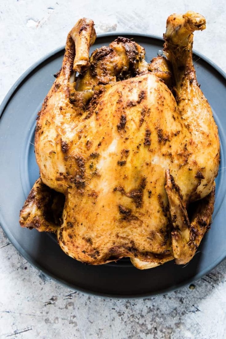 Image for Slow Cooker Whole Chicken Recipe + Tutorial {Paleo, Keto, Low Carb, Gluten-Free}