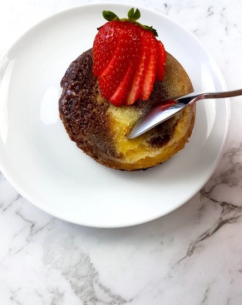 This keto marble cake in a mug is TOO GOOD! I will never eat a plain keto mug cake ever again when I can eat this fancy low carb marble cake in a mug and it’s so quick and easy to make too!