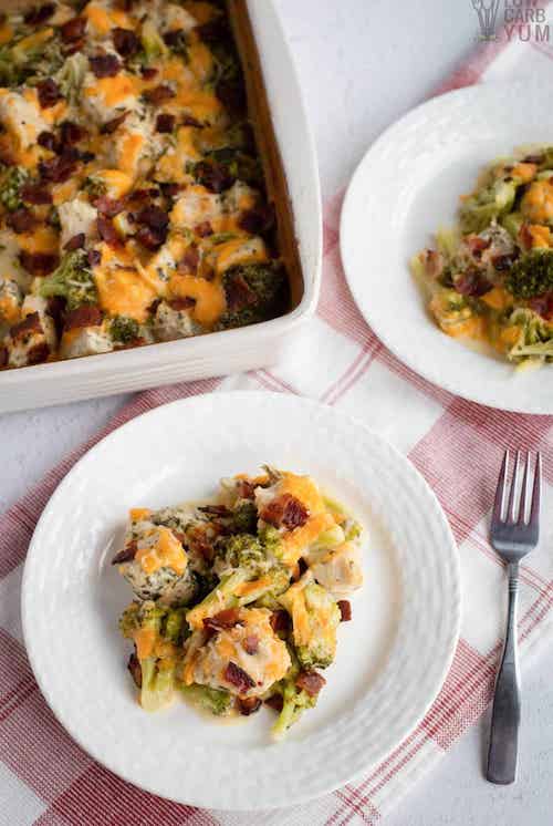 Keto chicken bacon ranch casserole