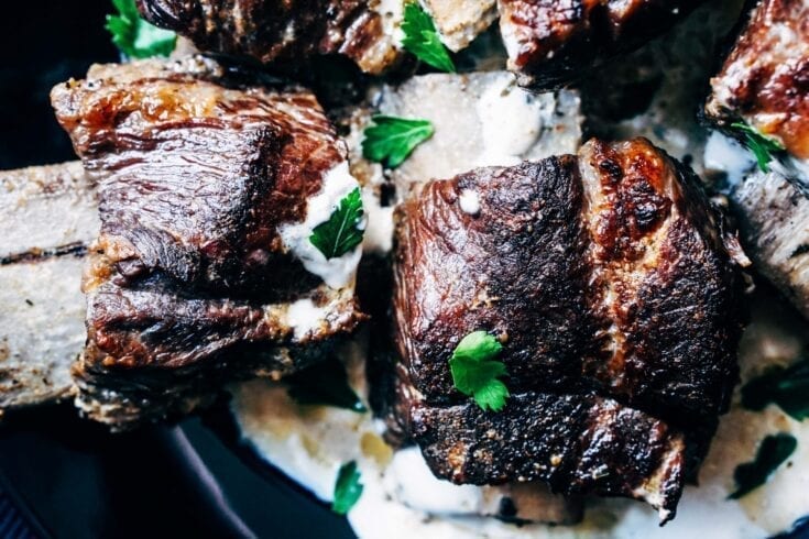 Image for Crockpot Beef Short Ribs Recipe with Creamy Mushroom Sauce