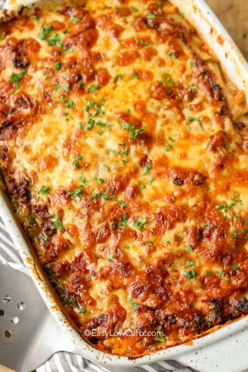 keto ground sausage casserole