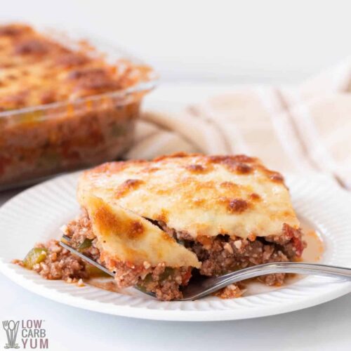keto ground sausage casserole