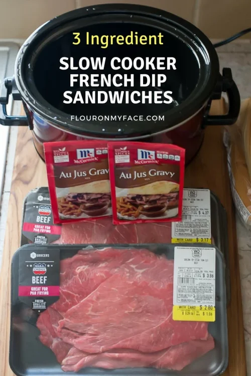 Keto 3 Ingredient Steak Sandwich in Crock pot