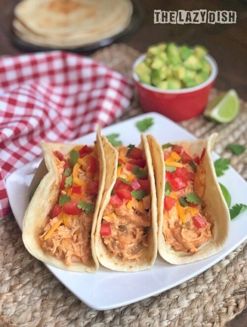 Keto Freezer Dump Meals - Chicken Tacos in Crockpot