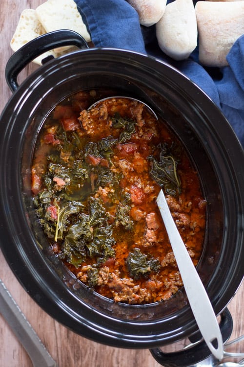 Keto Dump Meals - Kale Chorizo Soup