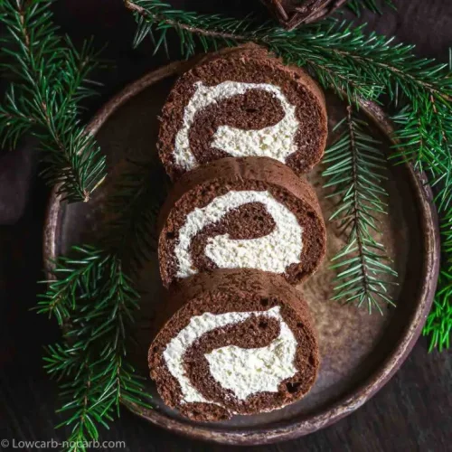 keto yule log roulade