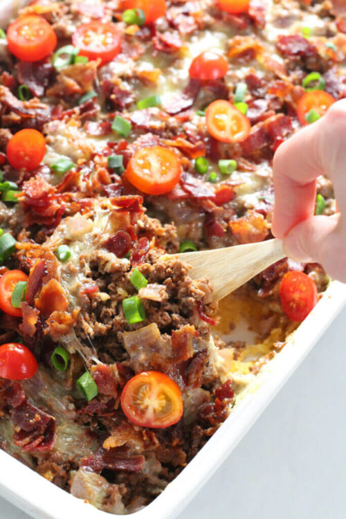 bacon-cheese-burger-casserole-keto