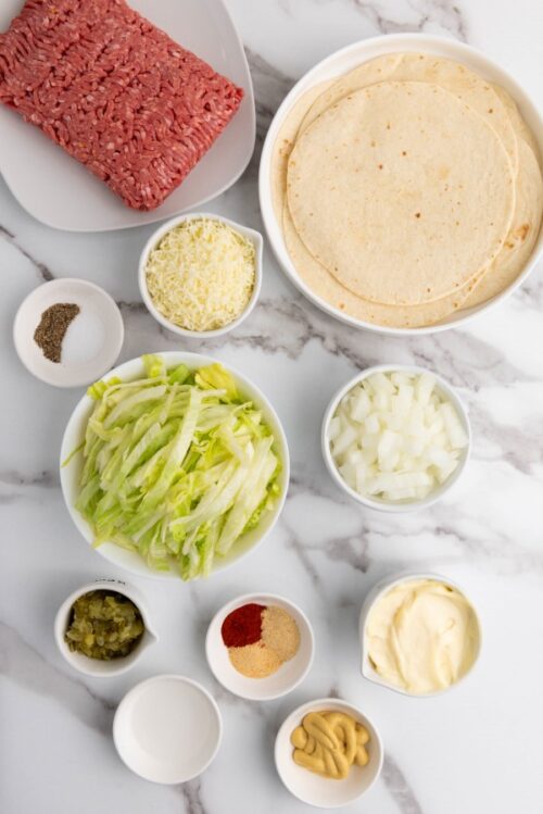 keto big mac smash tacos ingredients